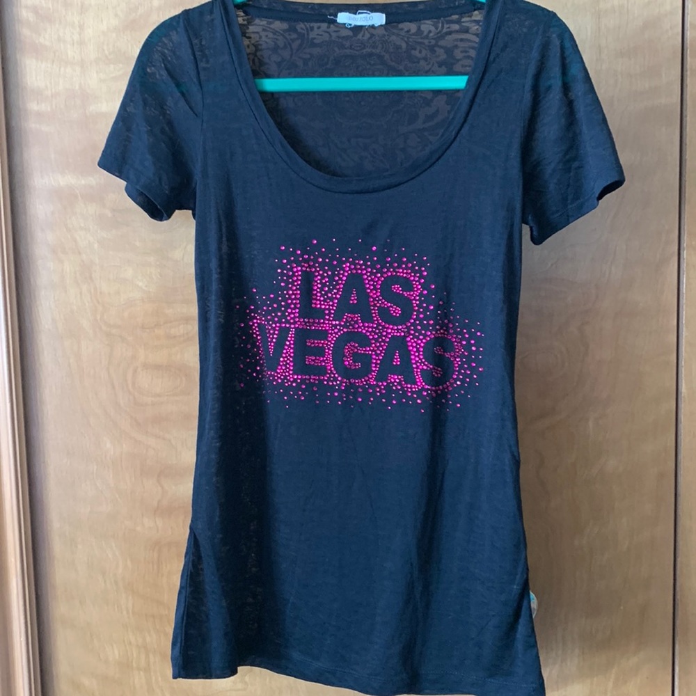 Lucky Las Vegas / Sin City Burnout Rhinestone Top